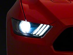 HID Headlights; Black Housing; Clear Lens (15-17 Mustang; 18-22 Mustang GT350, GT500)