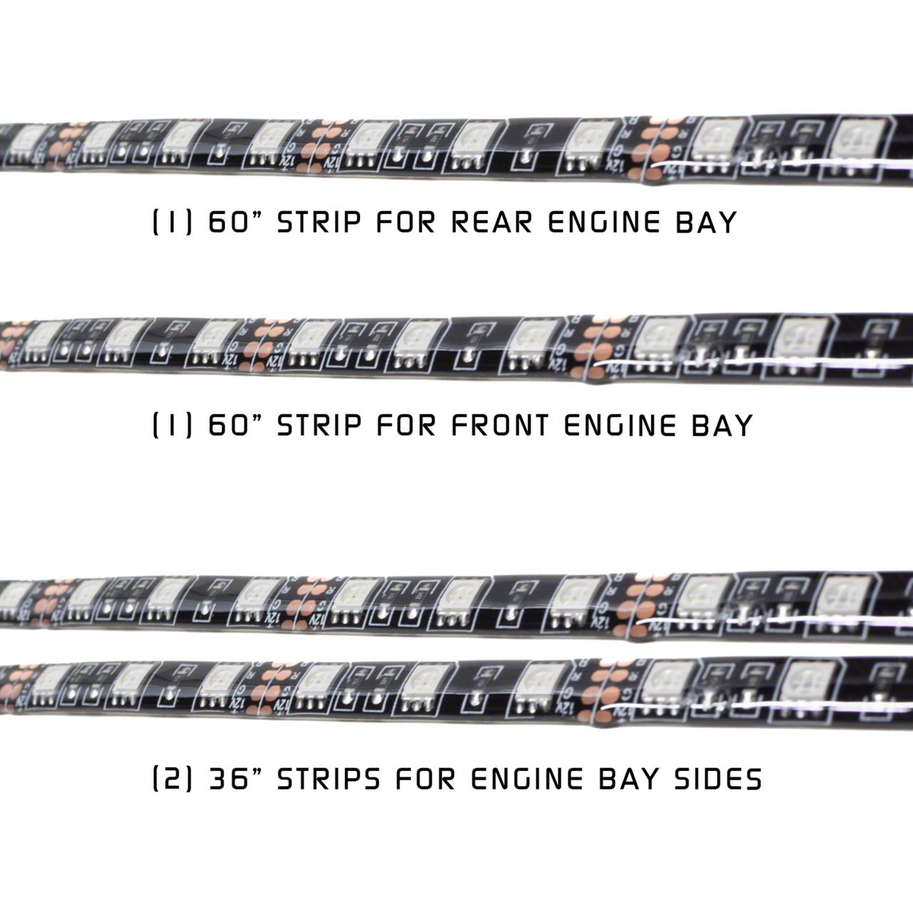Oracle 60-Inch Flexible LED Strip Engine Bay Lighting Kit; ColorSHIFT (Universal; Some Adaptation May Be Required)