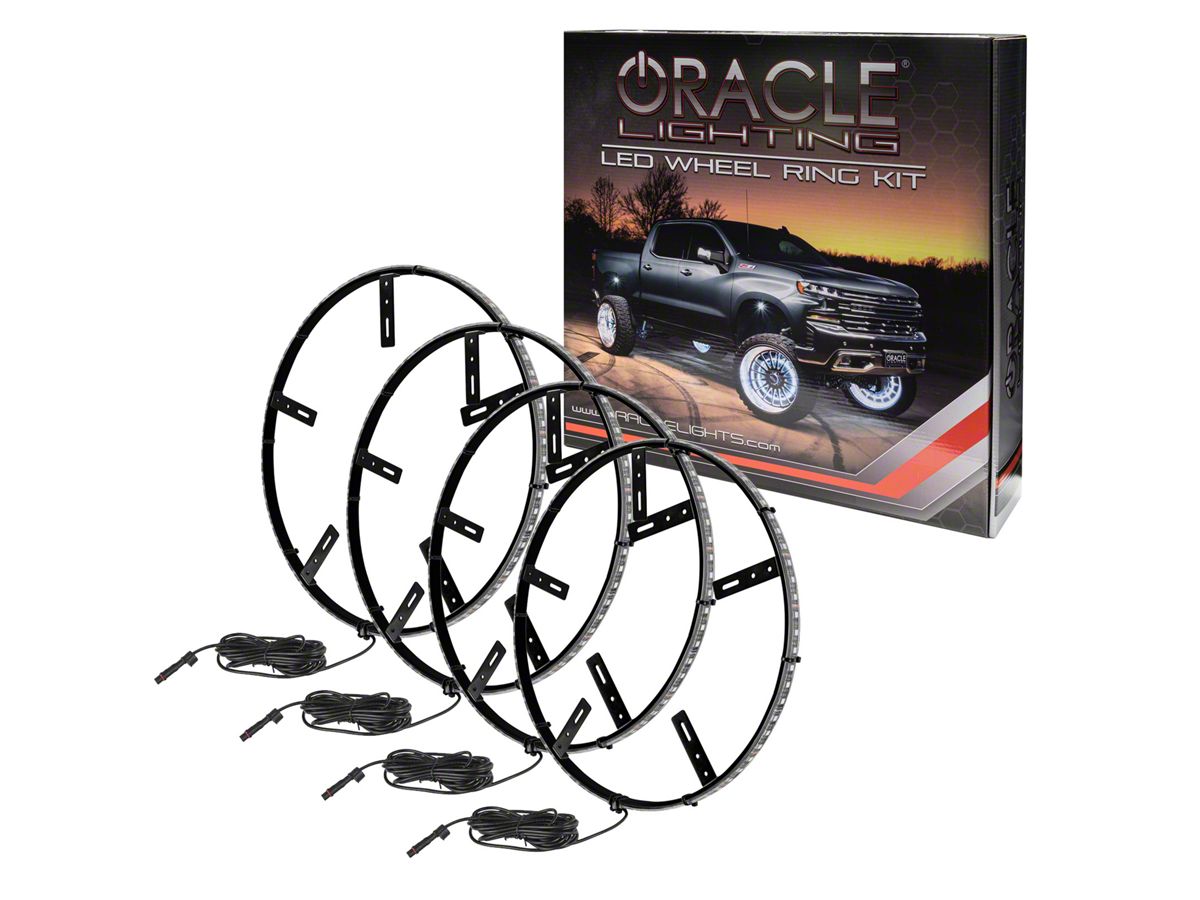 Oracle Jeep Wrangler Aqua LED Illuminated Wheel Rings 4215-010 (Universal;  Some Adaptation May Be Required) - Free Shipping