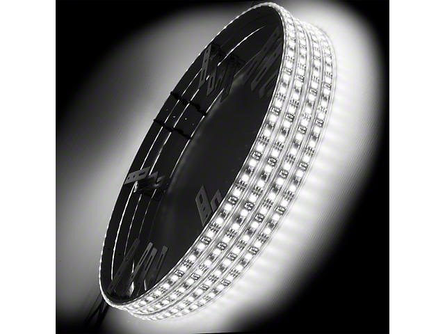 Oracle White Double Row LED Illuminated Wheel Rings (Universal; Some Adaptation May Be Required)