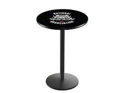NHRA Hot Rod Pub Table; 42-Inch with 36-Inch Diameter Top; Black Wrinkle