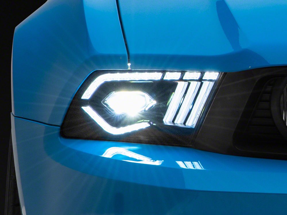 Raxiom LED Projector Headlights; Black Housing; Clear Lens (1012