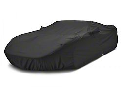 Covercraft Custom Car Covers WeatherShield HP Car Cover with White Mustang Pony Logo; Black (15-22 Mustang Convertible)