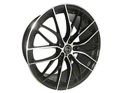 Elegant E010 Gloss Black Machined Wheel; 20x8.5 (15-22 Mustang GT, EcoBoost, V6)