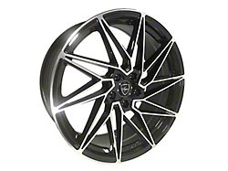 Elegant E015 Gloss Black Machined Wheel; 20x8.5 (15-22 Mustang GT, EcoBoost, V6)
