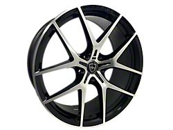 Elegant E017 Gloss Black Machined Wheel; 20x8.5 (15-22 Mustang GT, EcoBoost, V6)