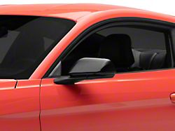 Mirror Covers with Turn Signal Openings; Gloss Black (15-22 Mustang)