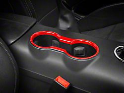 SpeedForm Center Console Cup Holder Trim; Red (15-23 Mustang)