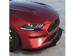 Front Air Splitter; Matte Black (15-22 Mustang GT w/o Performance Pack 2, EcoBoost, V6)