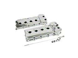 Fabricated Aluminum Valve Covers; Polished (11-17 Mustang GT)