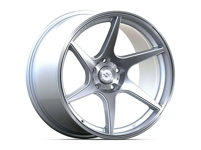 Anovia Wheels Staggered Titan Brushed Silver 4-Wheel Kit; 18x9.5/10.5 (99-04 Mustang)
