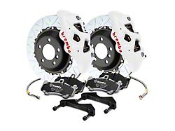 Brembo GT Series 4-Piston Rear Big Brake Kit with 15-Inch 2-Piece Type 3 Slotted Rotors; White Calipers (15-23 Mustang GT, EcoBoost, V6)