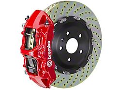 Brembo GT Series 6-Piston Front Big Brake Kit with 15.90-Inch 2-Piece Cross Drilled Rotors; Red Calipers (15-22 Mustang GT)