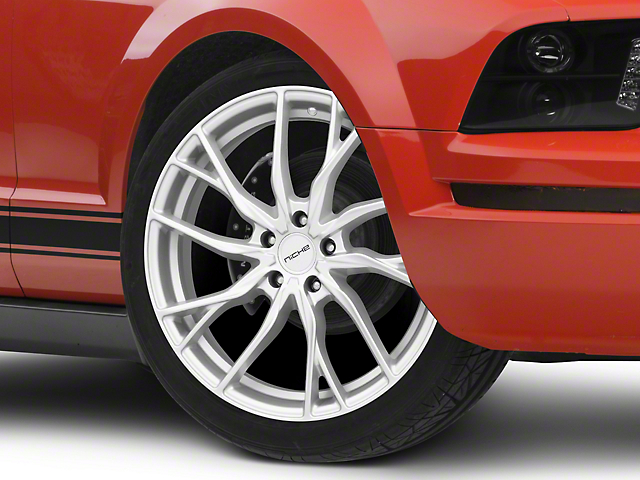 Niche Novara Silver Wheel; 20x9 (15-22 Mustang GT, EcoBoost, V6)