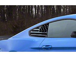 Tattered Support Flag Quarter Window Decals (15-23 Mustang Fastback)