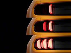 Form Lighting LED Tail Lights; Black Housing; Red Lens (15-22 Mustang)
