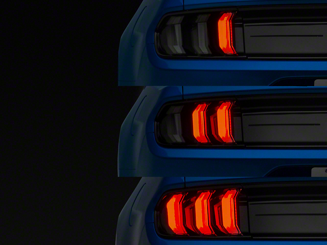 Form Lighting LED Tail Lights; Black Housing; Smoked Lens (15-22 Mustang)