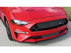 Diamond Grilles Emblem Delete Upper and Lower Grilles; Gloss Black (18-22 Mustang GT)