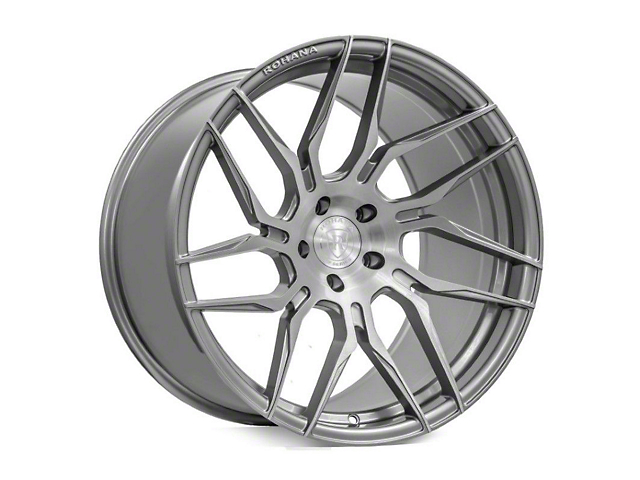 Rohana Wheels RFX7 Titanium Wheel; Rear Only; Left Directional; 20x11 (15-22 Mustang, Excluding GT500)