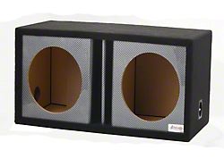 12-Inch Dual Vented Black Carbon Fiber Subwoofer Enclosure (Universal; Some Adaptation May Be Required)