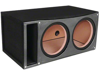 12-Inch Dual Vented d Slammer Carbon Fiber Black Subwoofer Enclosure (Universal; Some Adaptation May Be Required)