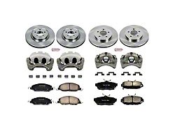 PowerStop OE Replacement Brake Rotor, Pad and Caliper Kit; Front and Rear (11-14 Mustang Standard GT, V6)