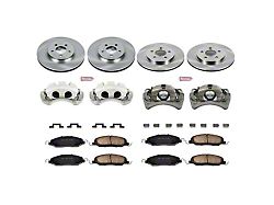 PowerStop OE Replacement Brake Rotor, Pad and Caliper Kit; Front and Rear (05-10 Mustang GT)