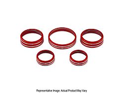American Brothers Design Interior Knob Cover Kit; Race Red (15-22 Mustang w/o Navigation)