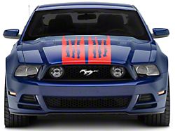 SEC10 Shredded Full Length Stripes; Red (10-14 Mustang)
