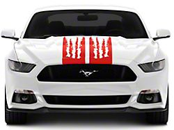 SEC10 Shredded Full Length Stripes; Red (15-22 Mustang)