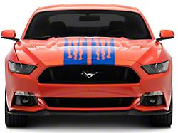SEC10 Shredded Full Length Stripes; Blue (15-22 Mustang)