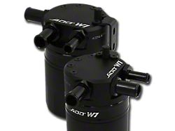 ADD W1 Baffled Oil Catch Can Kit V3; Black Ring (11-14 Mustang GT)