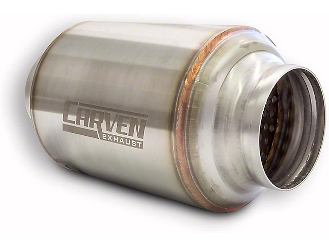 Carven Exhaust R-Performance Muffler; 3-Inch Inlet/3-Inch Outlet (Universal; Some Adaptation May Be Required)