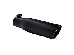 MBRP 3.50-Inch Angled Rolled End Exhaust Tip; Black (Fits 2.50-Inch Tailpipe)