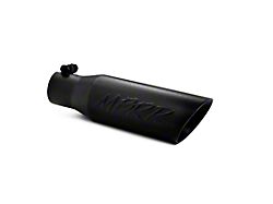 MBRP 3.50-Inch Dual Wall Angled Exhaust Tip; Black (Fits 2.50-Inch Tailpipe)