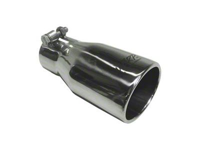 MBRP Straight Cut Rolled End Oval Exhaust Tip; 3.75-Inch; Polished (Fits 2.50-Inch Tailpipe)
