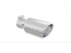 MBRP 4-Inch Angled Cut Rolled End Exhaust Tip; Polished (Fits 3-Inch Tailpipe)