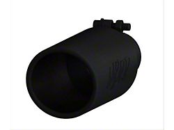 MBRP 4-Inch Angled Rolled End Exhaust Tip; Black (Fits 2.50-Inch Tailpipe)