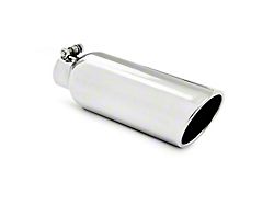 MBRP 4-Inch Angled Rolled End Exhaust Tip; Polished (Fits 2.25-Inch Tailpipe)