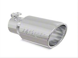 MBRP 4-Inch Angled Rolled End Exhaust Tip; Polished (Fits 3-Inch Tailpipe)