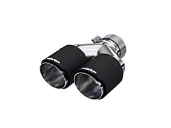 MBRP 4-Inch Dual Exhaust Tip; Carbon Fiber (Fits 3-Inch Tailpipe)