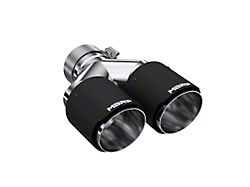 MBRP 4-Inch Dual Exhaust Tip; Carbon Fiber (Fits 3-Inch Tailpipe)