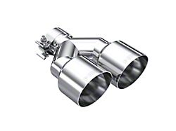 MBRP 4-Inch Dual Exhaust Tip; Polished (Fits 2.50-Inch Tailpipe)