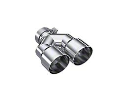 MBRP 4-Inch Dual Exhaust Tip; Polished (Fits 3-Inch Tailpipe)
