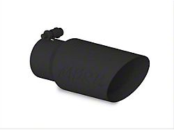 MBRP 4-Inch Dual Wall Angled Exhaust Tip; Black (Fits 3-Inch Tailpipe)