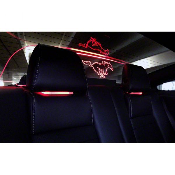 Mustang Wind Deflector With Running Pony Extreme Lighting Kit