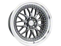 ESR Wheels SR01 Gloss Graphite with Machined Lip Wheel; Rear Only; 19x10.5 (10-14 Mustang)