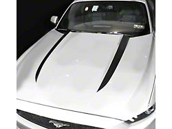 Hood Spears Side Accent Decals Stripes; Gloss Black (15-17 Mustang GT, EcoBoost, V6)
