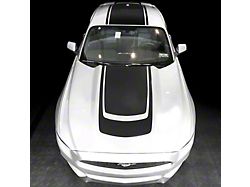 Over-The-Top Sport Stripes; Gloss Black (13-14 Mustang GT, V6)