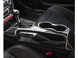 Shifter Plate with Stainless Trim; Carbon Fiber (15-23 Mustang, Excluding GT500)